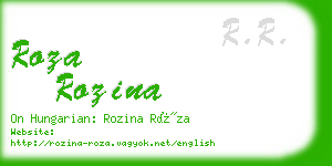 roza rozina business card